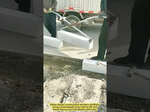 Smart Construction Hack: Effortlessly Moving Giant Concrete Blocks!